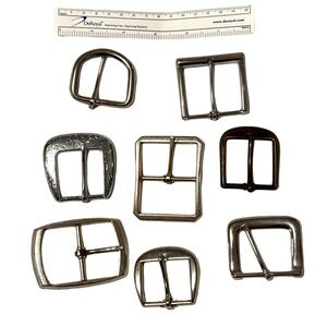 Assorted Metallic Belt Buckles Lot Pin Closure Crafting DIY Supplies Mixed lot 8